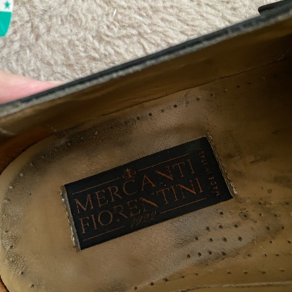 Mercanti Fiorentini Black Leather Dress Shoe Monk Strap 7551 Kenia Nero Size 12 - Picture 10 of 12